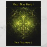 Woodland Spirit. Green & Black Fractal. Custom Flyer