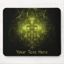 Woodland Spirit. Green & Black Fractal. Mousemat