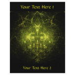Woodland Spirit. Green Fractal. Add your text! flyers