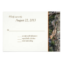 Woodland Squirrel Wedding Response Personalized Invitation