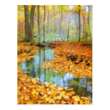 Woodland stream, postcards