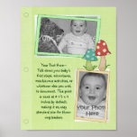 Woodland Toadstool Baby Book Page Print