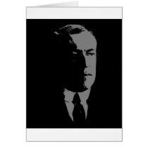 Woodrow Wilson silhouette Greeting Cards