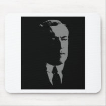 Woodrow Wilson silhouette Mouse Pads