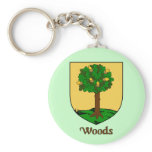Woods Family Shield Keychain