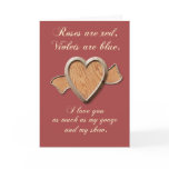 Woodturners Love Wooden Heart Card Template