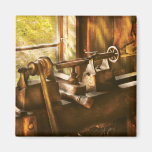Woodworker - An Old Lathe Refrigerator Magnet