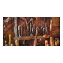 Woodworker - Old tools Personalised Photo Card