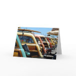 Woody cars on the wharf at Santa Cruz cards