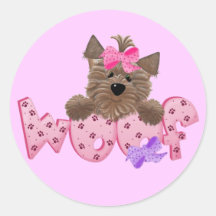 Woof Dog Pink Tshirts and Gifts Sticker