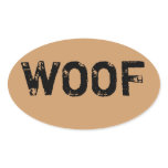 WOOF Oval Sticker