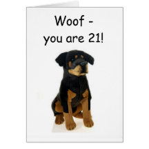 WOOF - YOU ARE 21! HOWLING GOOD TIME CARDS