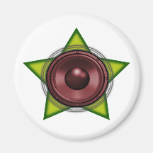 Woofer Rasta star Dub Reggae Dubstep Fridge Magnet
