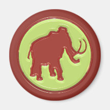 Woolly Mammoth Fridge Magnet