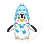 Wooly Hat Penguin Sticker