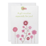 Wooshi Childrens Store Gift Voucher Certificate invitations