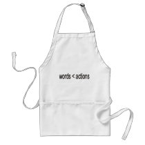 word < actions aprons
