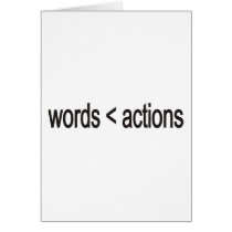 word < actions card
