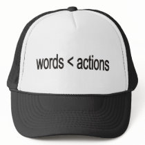 word < actions mesh hat