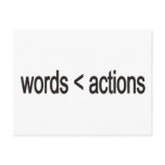 word < actions postcards