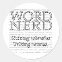 Word Nerd Stickers