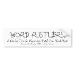 WORD RUSTLERS!!! - bumper sticker bumper stickers