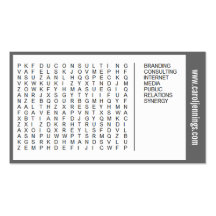 word search business card (contact to customise)