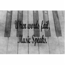 words fail piano music design photo cutouts