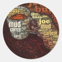 Words for Coffee Stickers