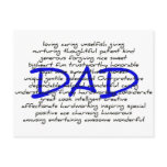 Words For Dad Post Card