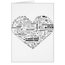 Words of Love Custom Greeting Card