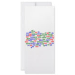 Words related to playing bass, red blue green rack cards
