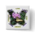 WORDS TO LIVE BY BUTTON PIN