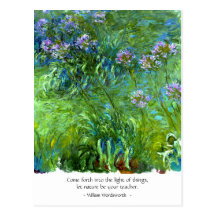 Wordsworth: Come forth into the light of things Postcards