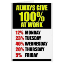 Work 100 % fun cards