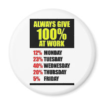 Work 100 % fun magnets