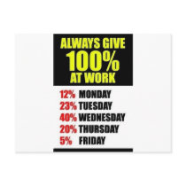 Work 100 % fun postcards