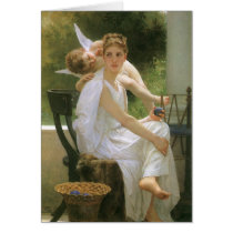 Work Interrupted by William Adolphe Bouguereau Greeting Card