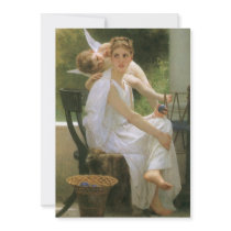 Work Interrupted by William Adolphe Bouguereau Custom Invitation