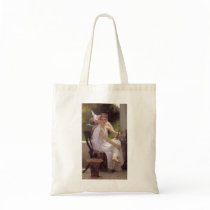 Work Interrupted, William-Adolphe Bouguereau Canvas Bag
