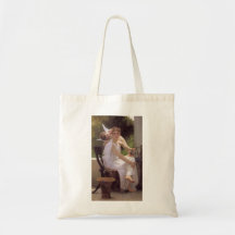Work Interrupted, William-Adolphe Bouguereau Canvas Bag