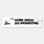 work sucks snowkiting bumper stickers