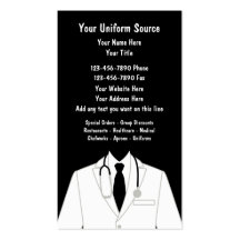 Work Uniform Supplies Business Cards