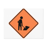 Work Zone Highway Construction Sign postcards