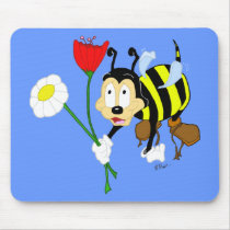 Worker Bee and Flower Mousepad
