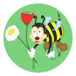 Worker Bee and Flower Sticker