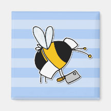 worker bee - butcher fridge magnets