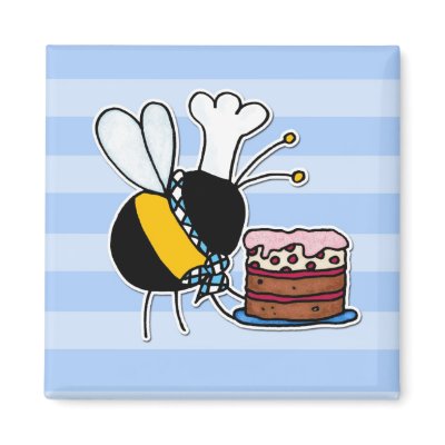 worker bee - pastry chef magnet by cfkaatje