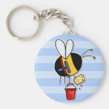 worker bee - window cleaner key chain