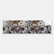 Works of a pocket watch texture bumper sticker